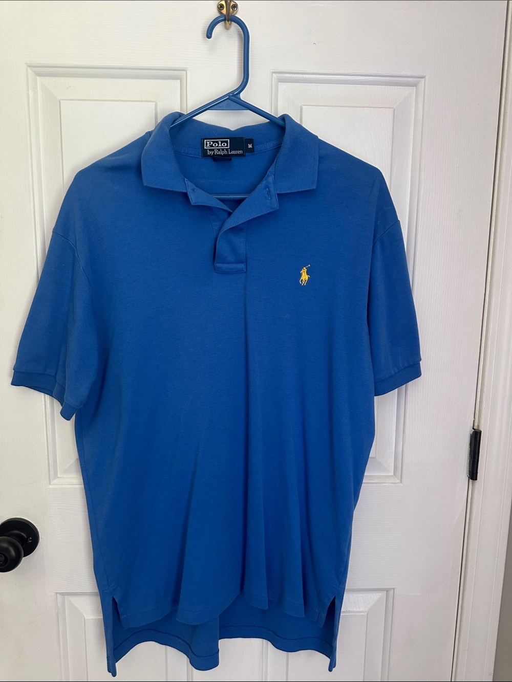 Polo by Ralph Lauren Royal Blue Short-Sleeve Polo with Yellow Logo